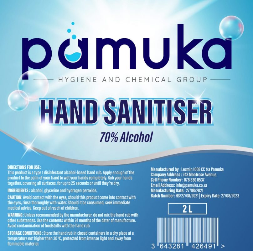 Hand Sanitiser 70%